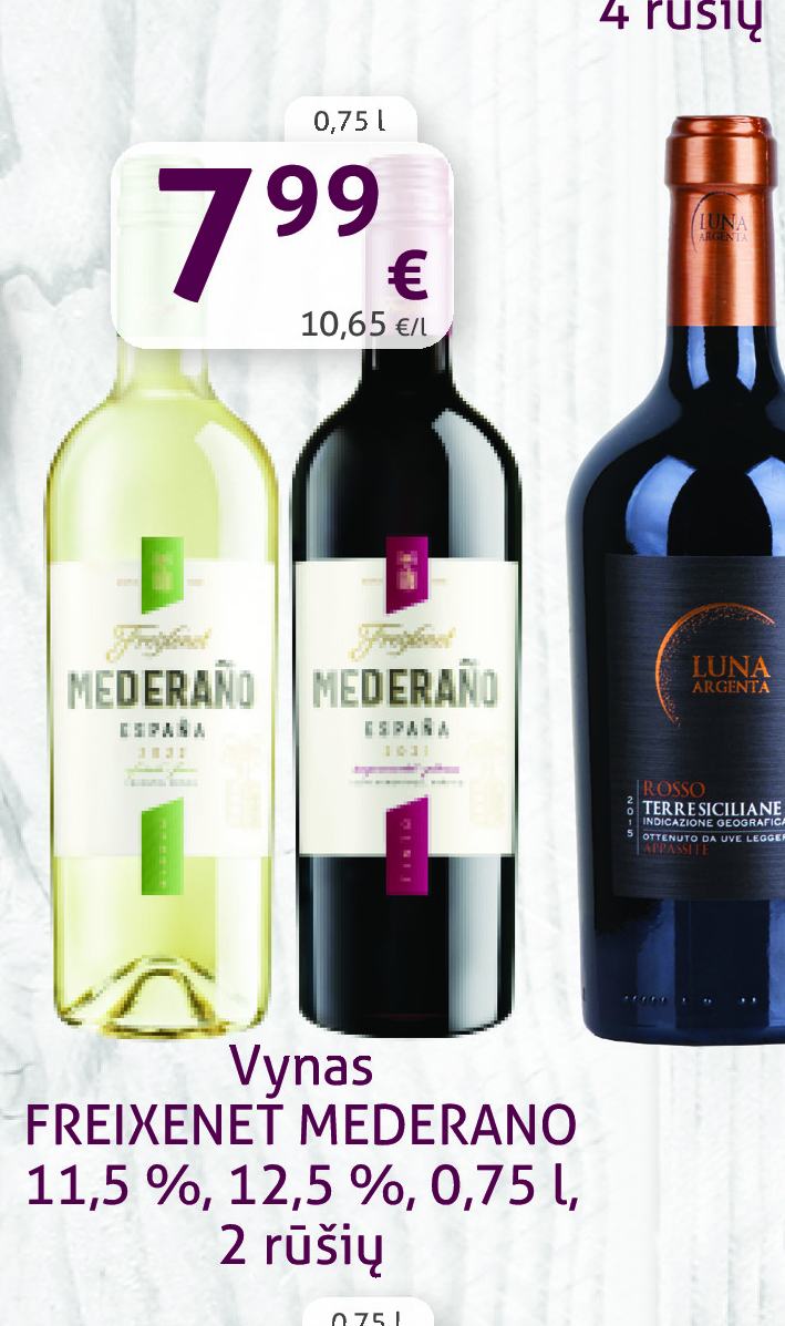 Vynas FREIXENET MEDERANO, 0.75 l