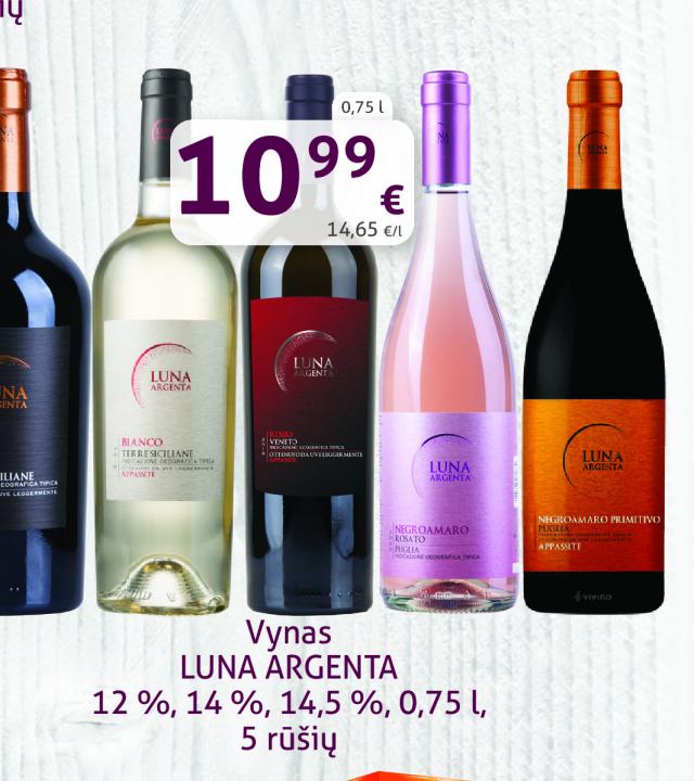 Vynas LUNA ARGENTA, 0.75 l