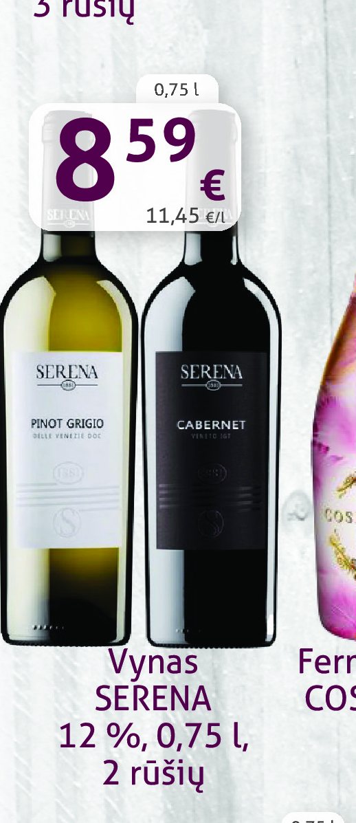 Vynas SERENA, 0.75 l