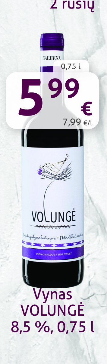 Vynas VOLUNGĖ, 0.75 l