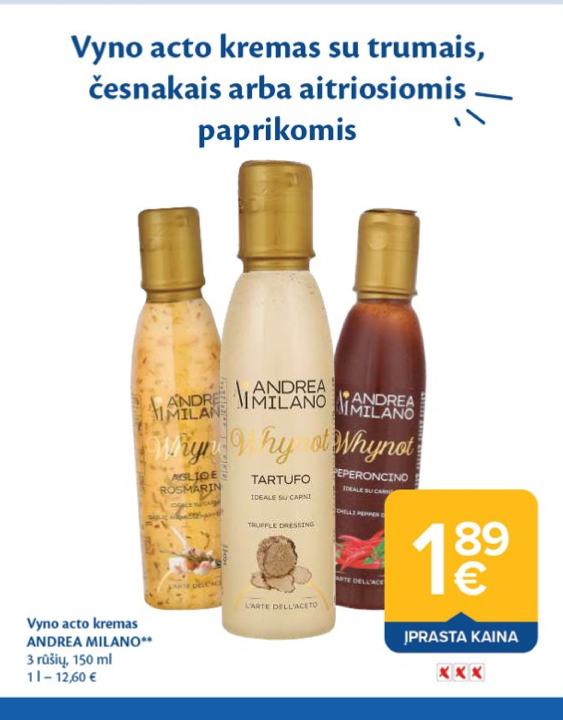 Vyno acto kremas ANDREA MILANO, 150 ml