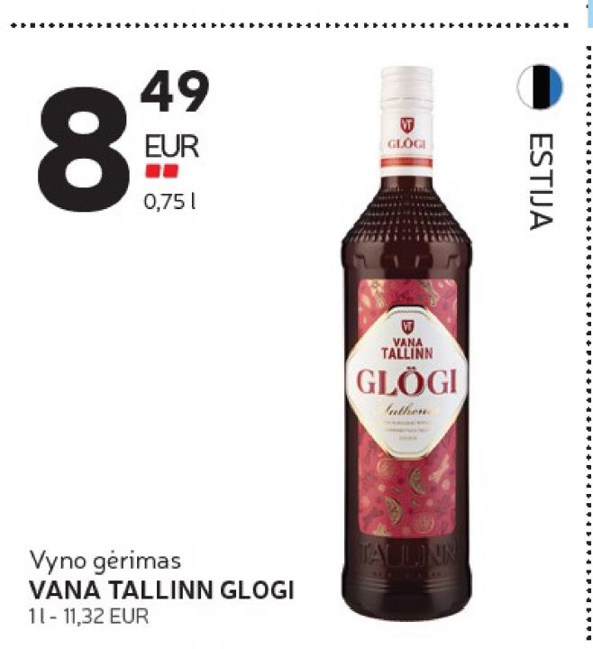 Vyno gėrimas VANA TALLINN GLOGI, 0.75 l