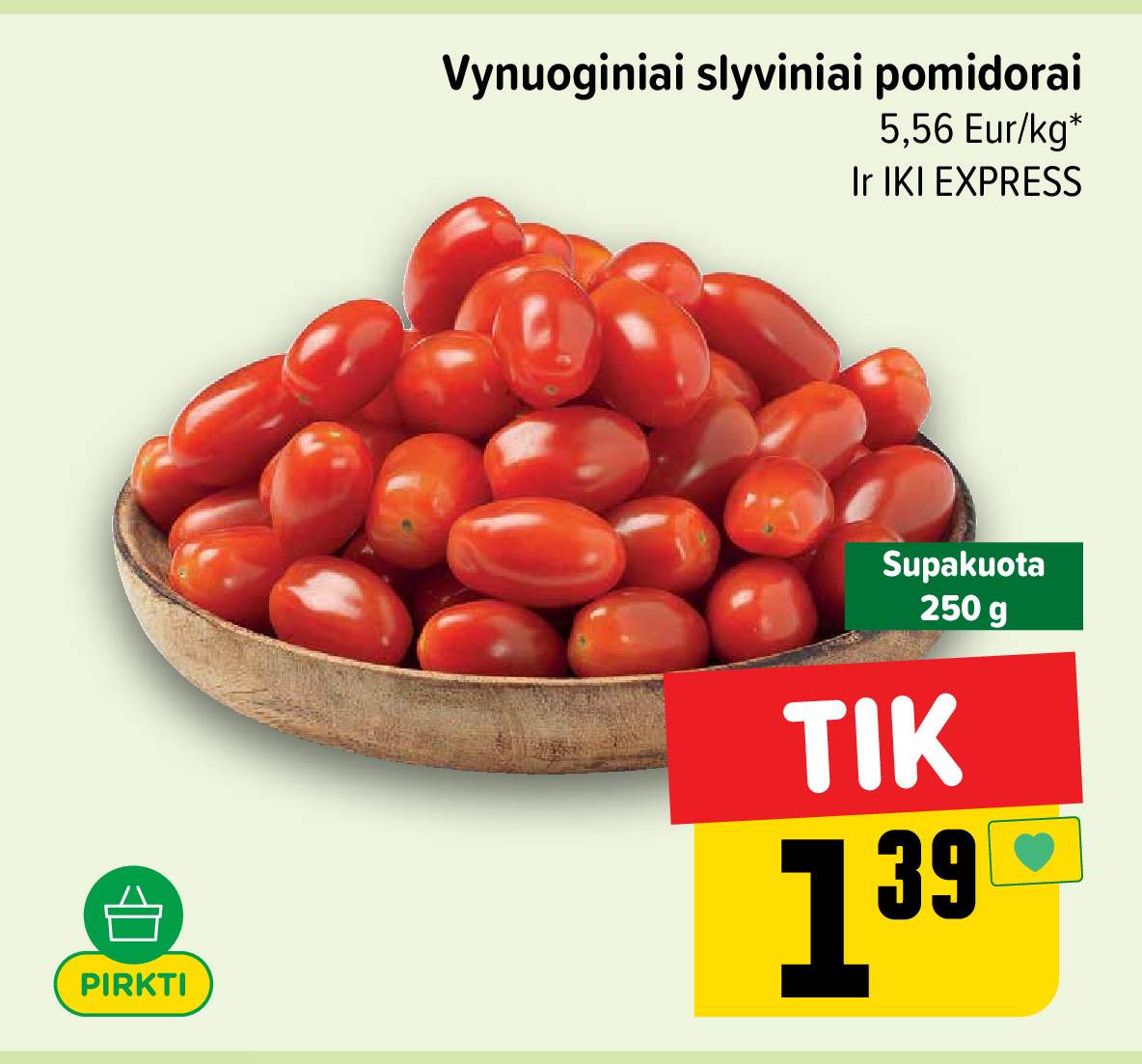 Vynuoginiai slyviniai pomidorai, 250 g
