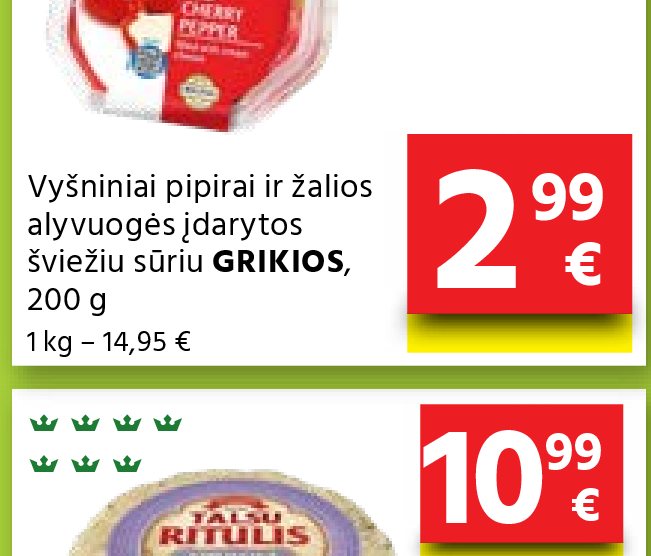 Vyšniniai pipirai ir žalios alyvuogės įdarytos šviežiu sūriu GRIKIOS, 200 g