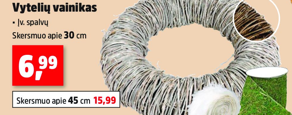 Vytelių vainikas, 30 cm