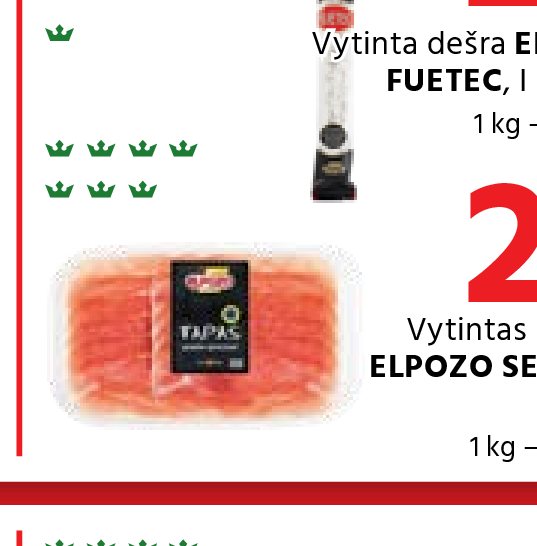 Vytintas kumpis ELPOZO SERANO, 100 g