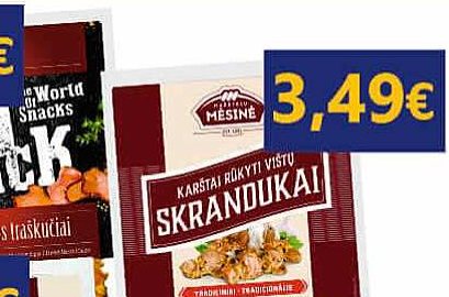 Vytinti mėsos užkandžiai (skrandukai)