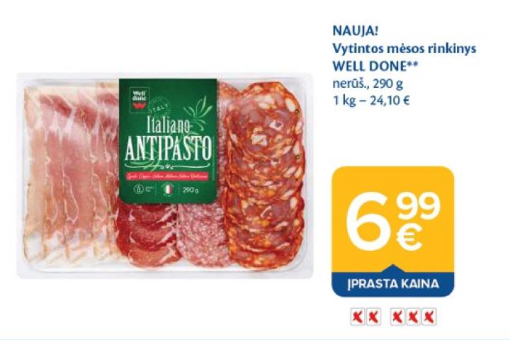 Vytintos mėsos rinkinys WELL DONE, 290 g