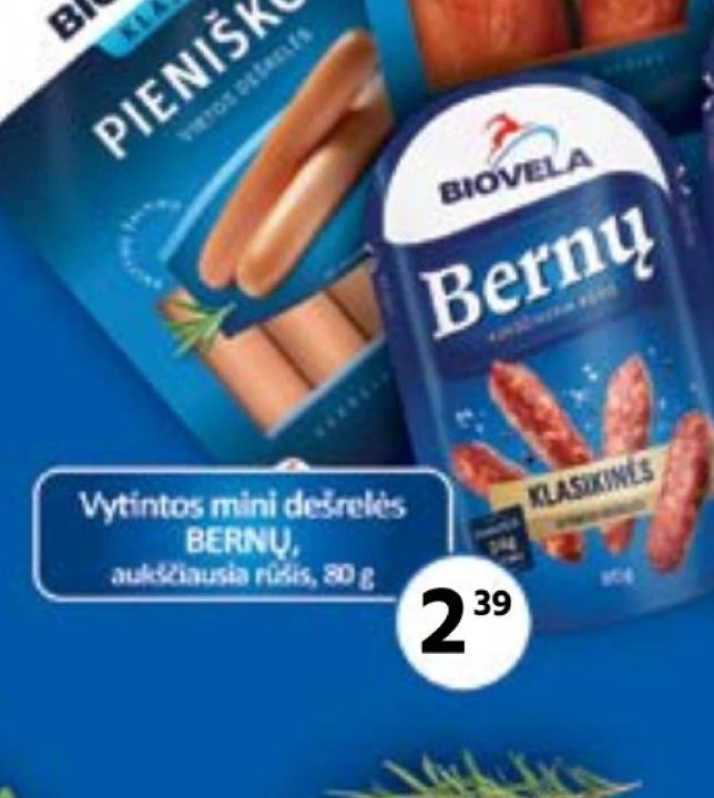 Vytintos mini dešrelės BERNŲ, 80 g