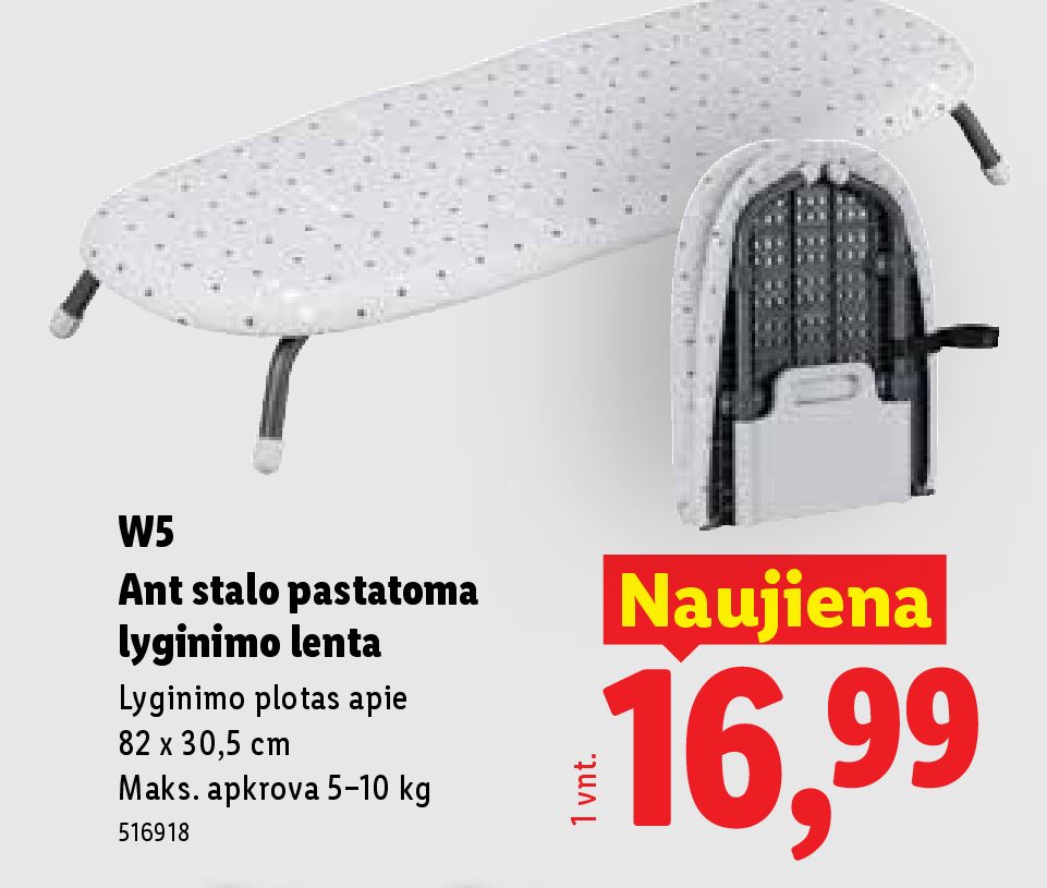 W5 Ant stalo pastatoma lyginimo lenta, 82 x 30.5 cm