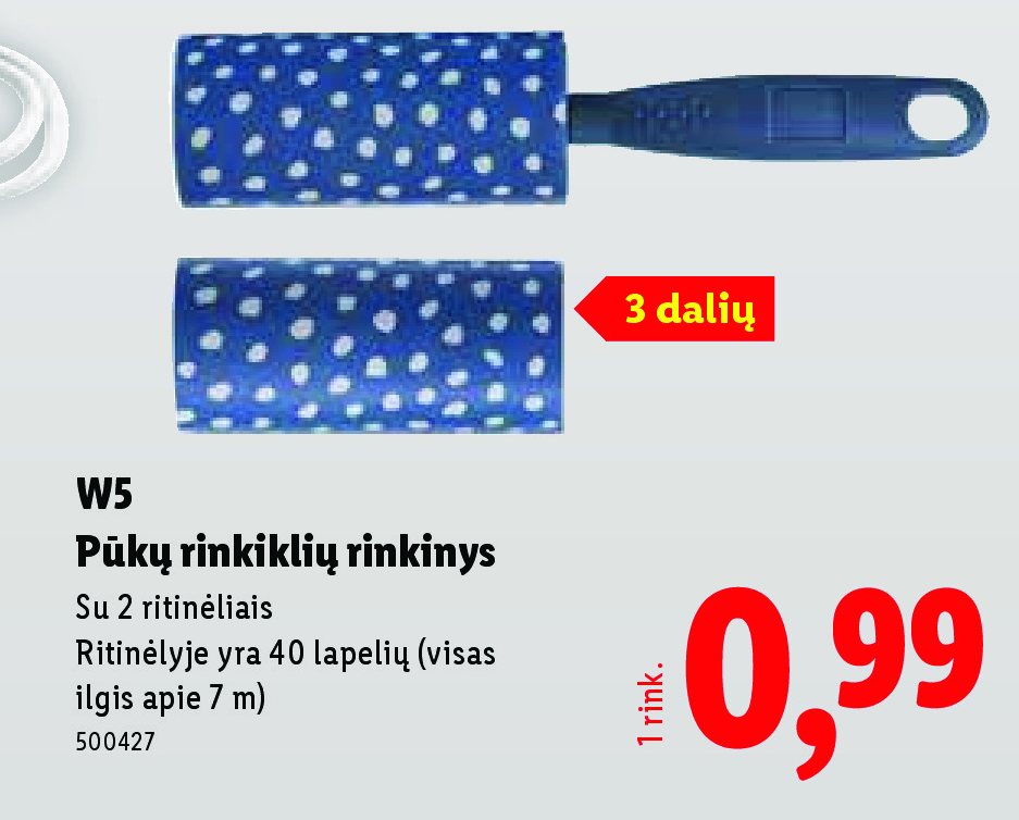 W5 Pūkų rinkiklių rinkinys