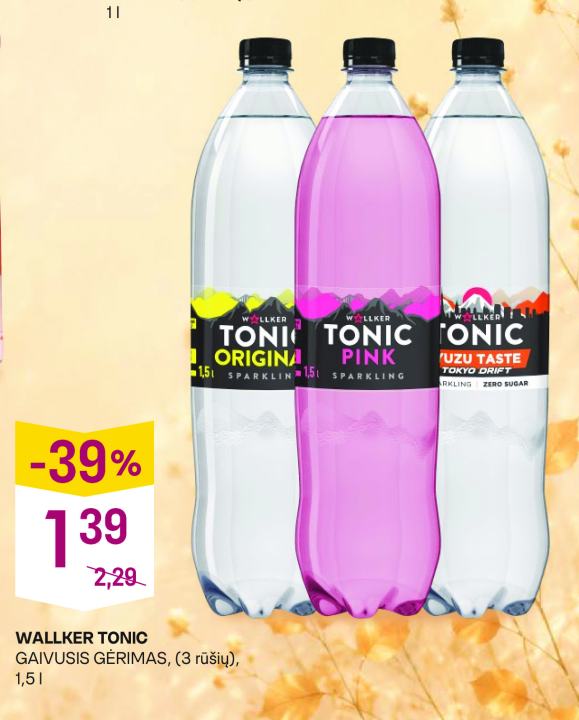 WALLKER TONIC GAIVUSIS GĖRIMAS, 1.5 l