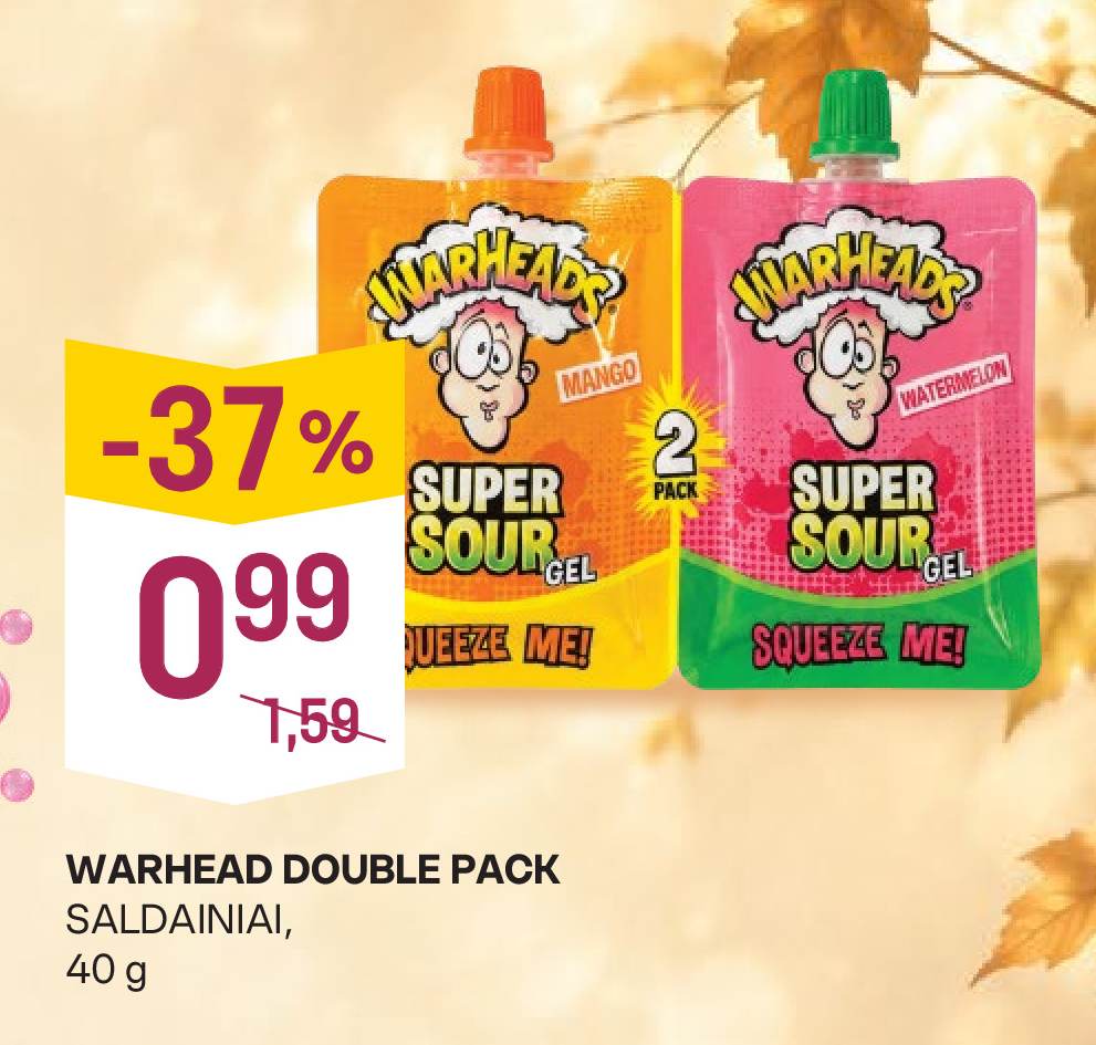 WARHEAD DOUBLE PACK, 40 g