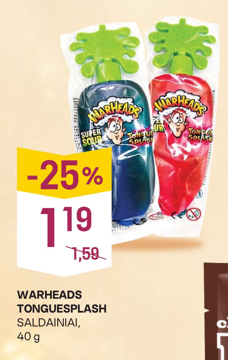 WARHEADS TONGUESPLASH, 40 g