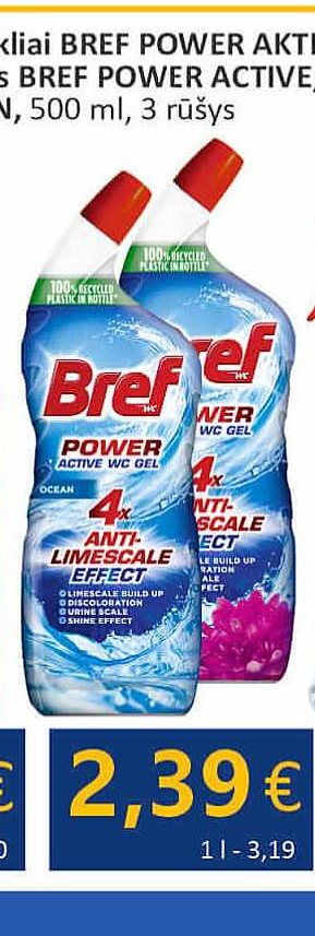 WC valiklis BREF POWER ACTIVE, 750 ml