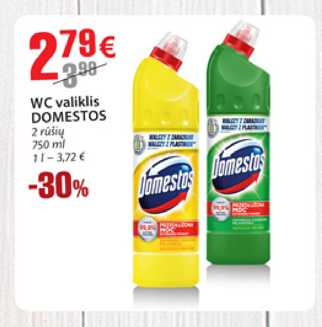 WC valiklis DOMESTOS, 750 ml