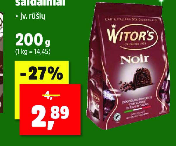 „Witor's“ šokoladiniai saldainiai, 200 g