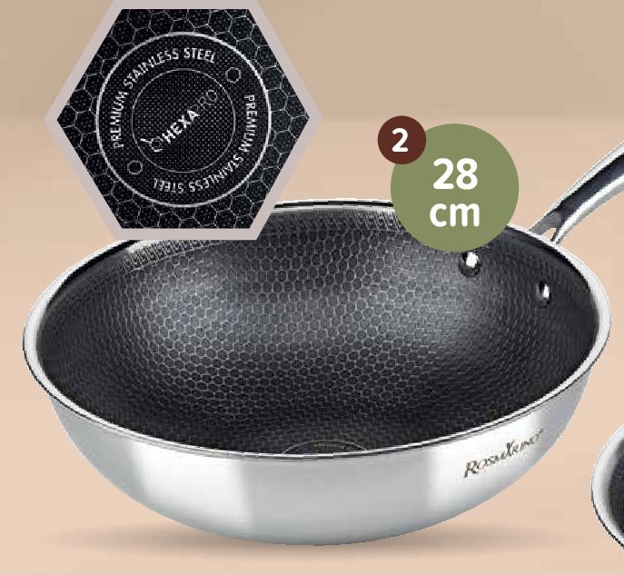 WOK keptuvė ROSMARINO HEXAPRO, 1 vnt