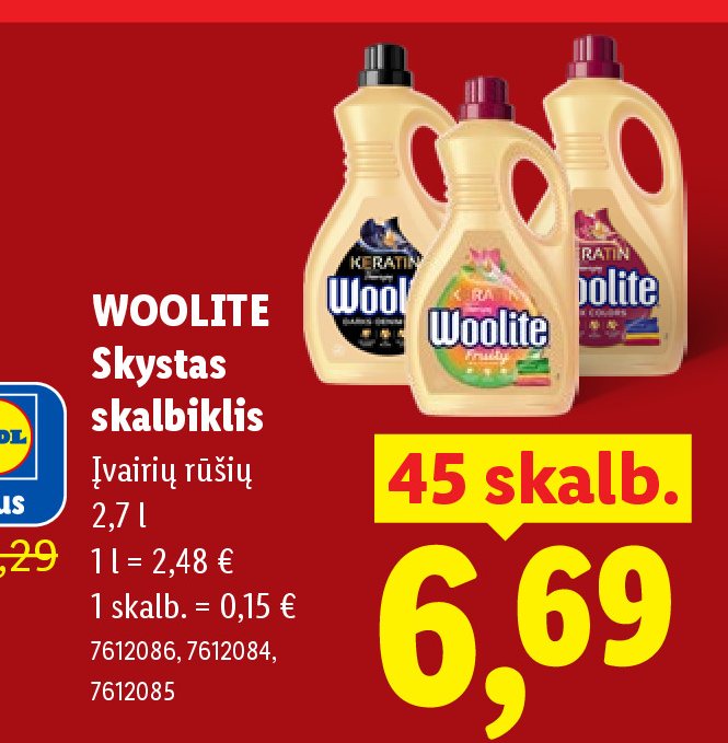 WOOLITE Skystas skalbiklis, 2.7 l