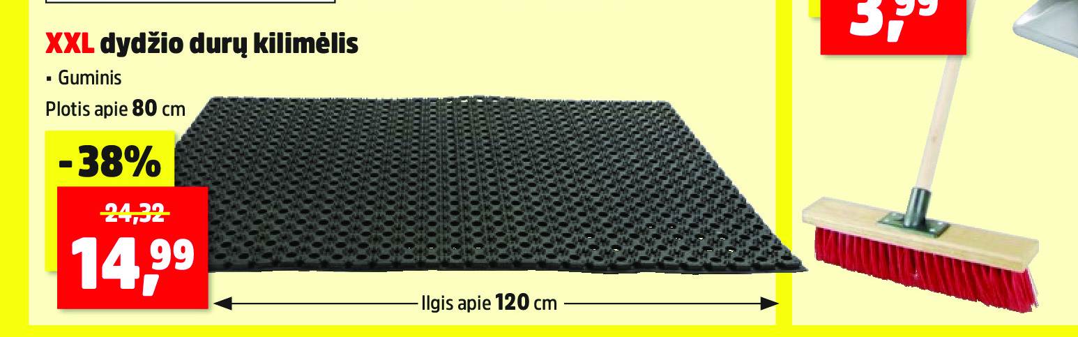 XXL dydžio durų kilimėlis, 80 cm