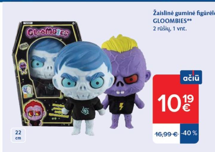 Žaislinė guminė figūrėlė GLOOMBIES, 1 vnt
