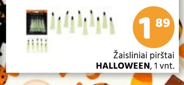 Žaisliniai pirštai HALLOWEEN, 1 vnt