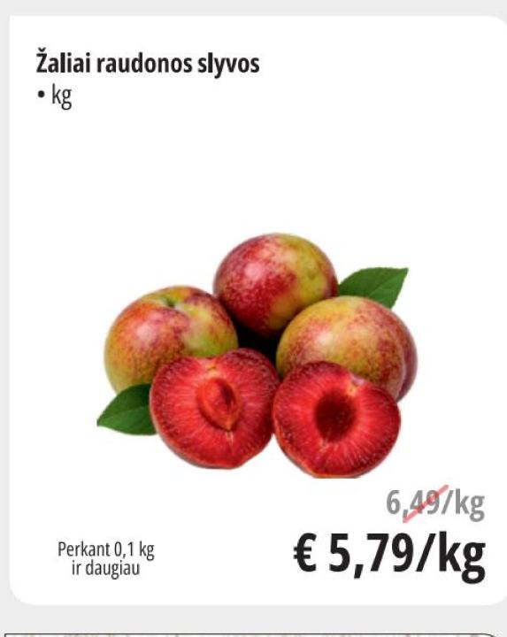 Žaliai raudonos slyvos