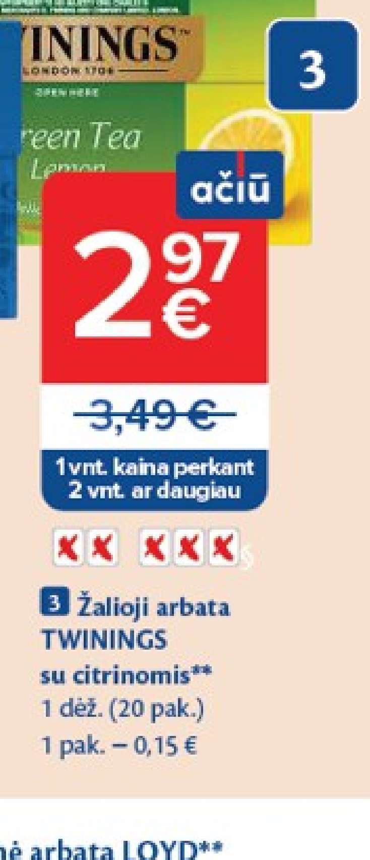 Žalioji arbata TWININGS su citrinomis, 1 dėž.