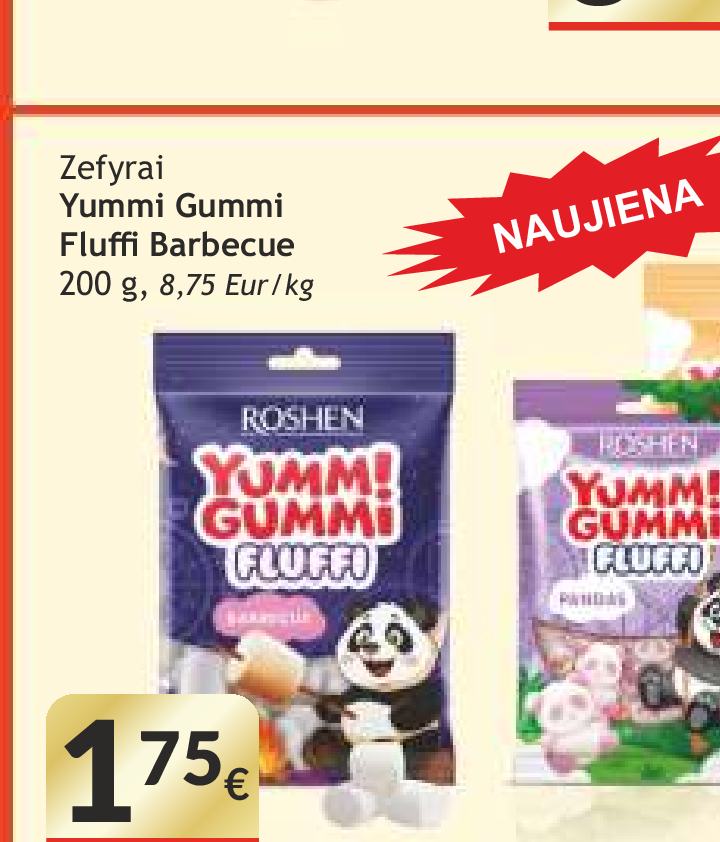 Zefyrai Yummi Gummi Fluffi Barbecue, 200 g