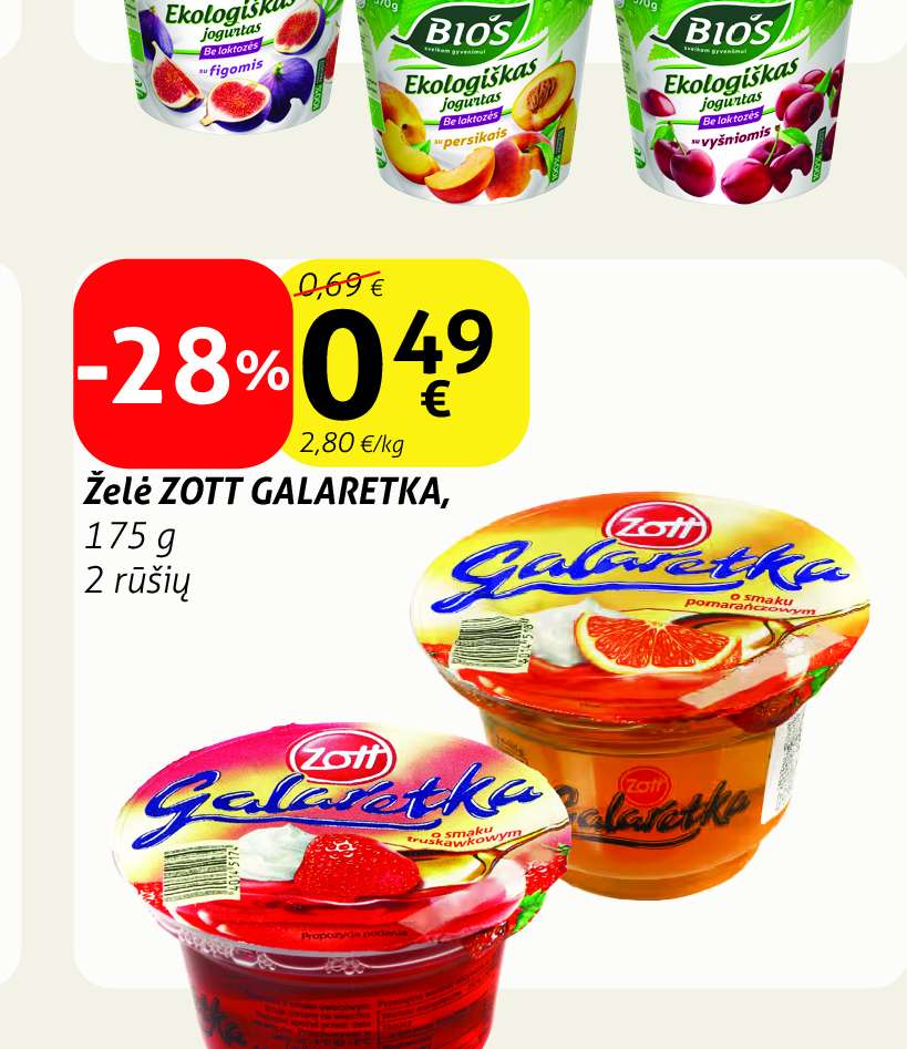 Želė ZOTT GALARETKA, 175 g