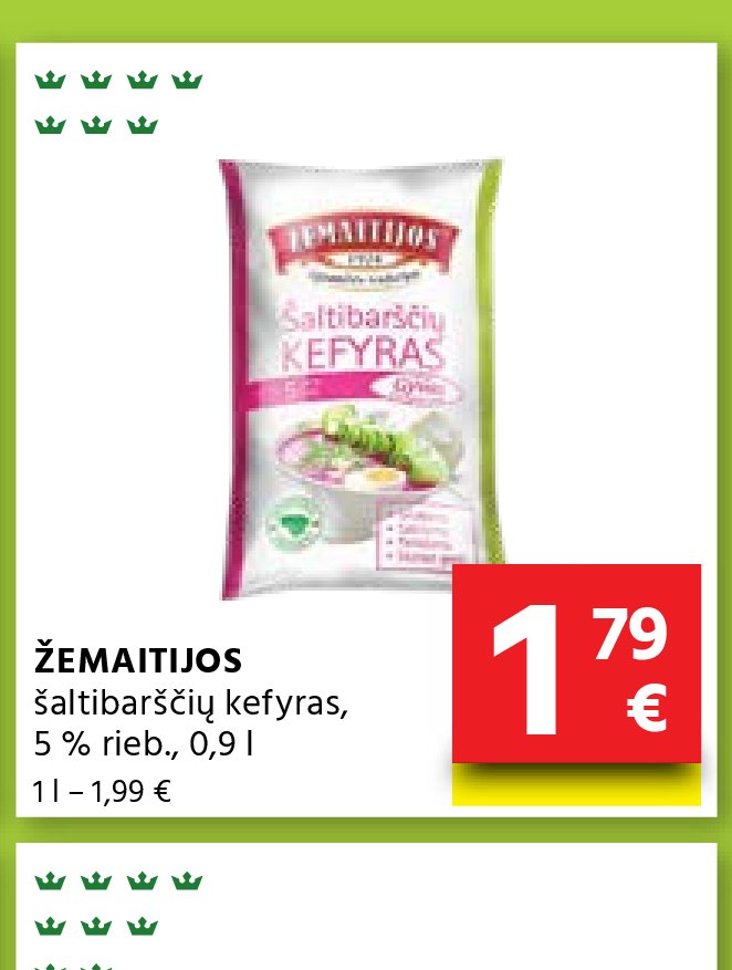 ŽEMAITIJOS šaltibarščių kefyras, 0.9 l
