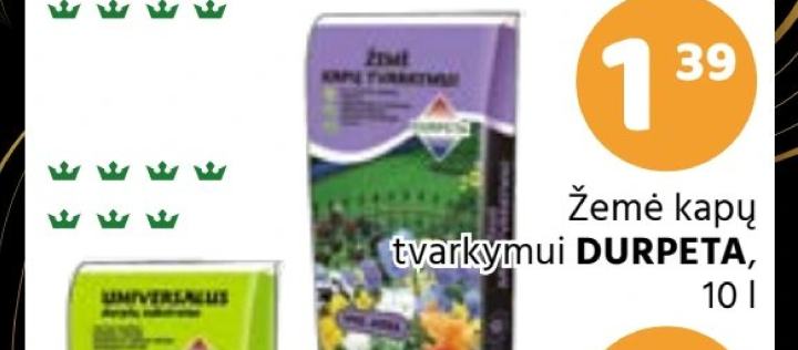 Žemė kapų tvarkymui DURPETA, 10 l