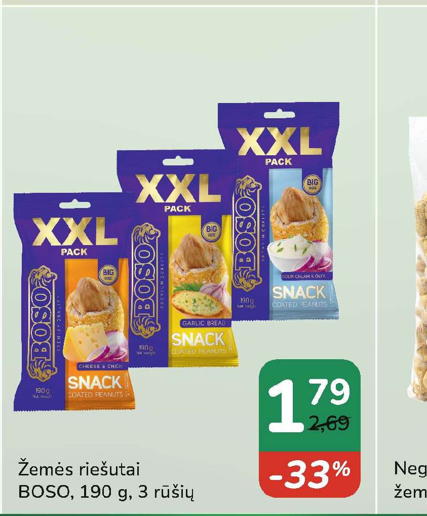 Žemės riešutai BOSO, 190 g