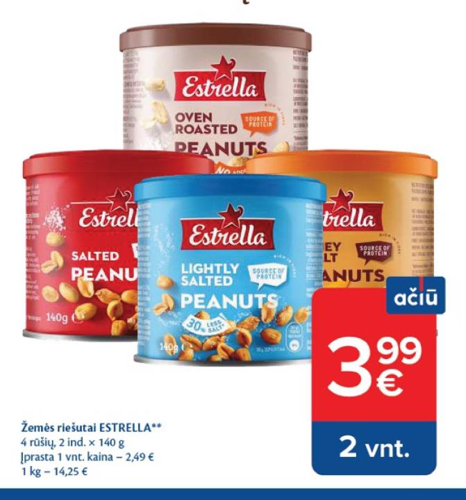Žemės riešutai ESTRELLA, 140 g