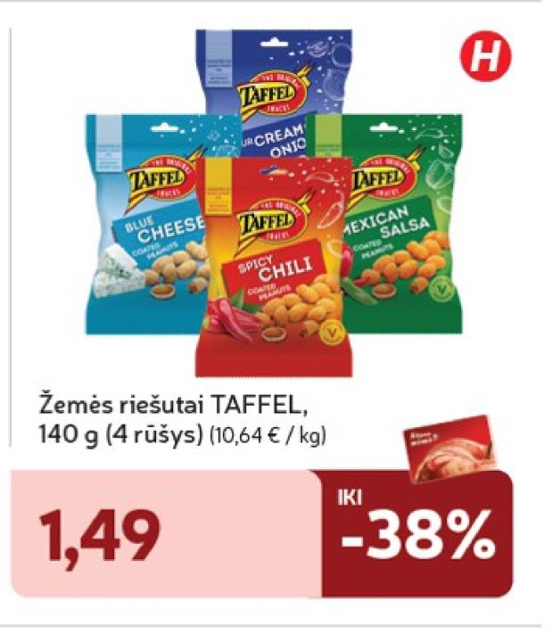 Žemės riešutai TAFFEL, 140 g