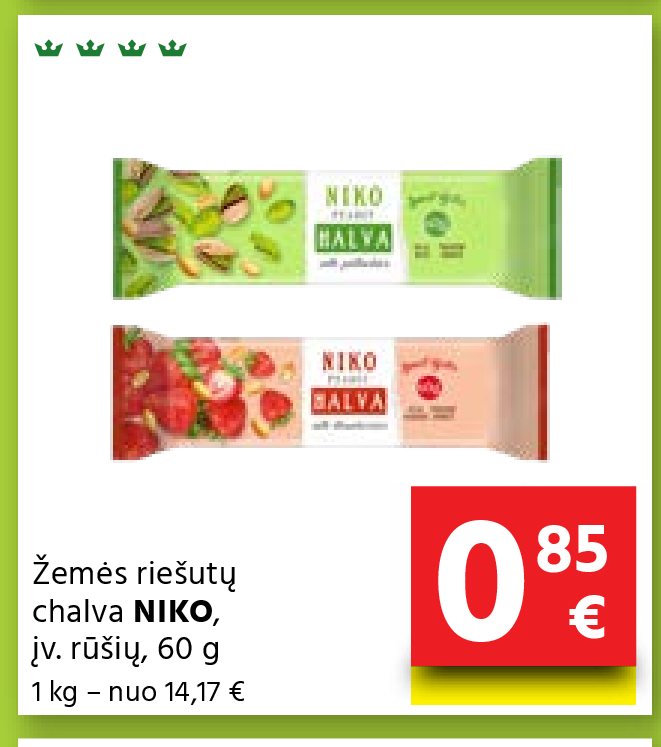 Žemės riešutų chalva NIKO, 60 g