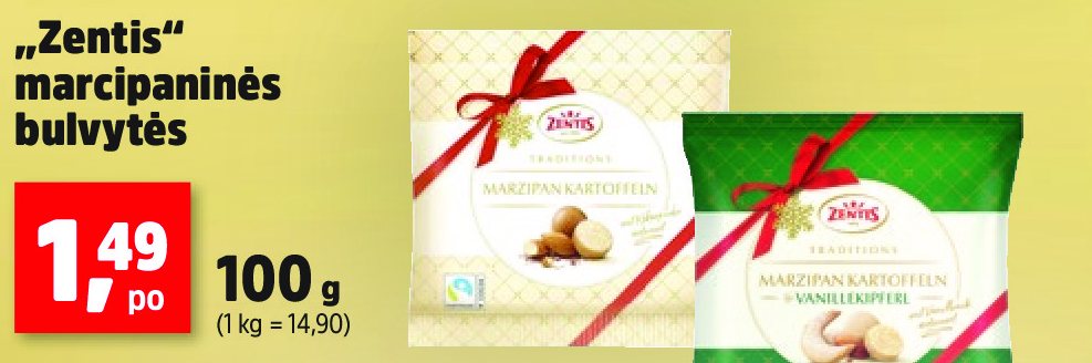 „Zentis“ marcipaninės bulvytės, 100 g