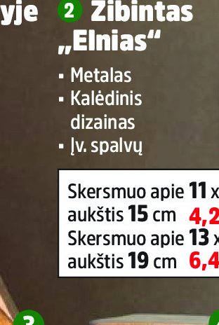 Žibintas „Elnias“, 10 cm