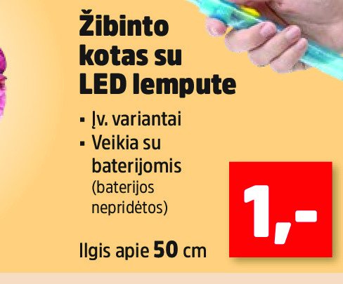 Žibinto kotas su LED lempute