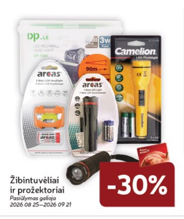 Žibintuvėliai ir prožektoriai