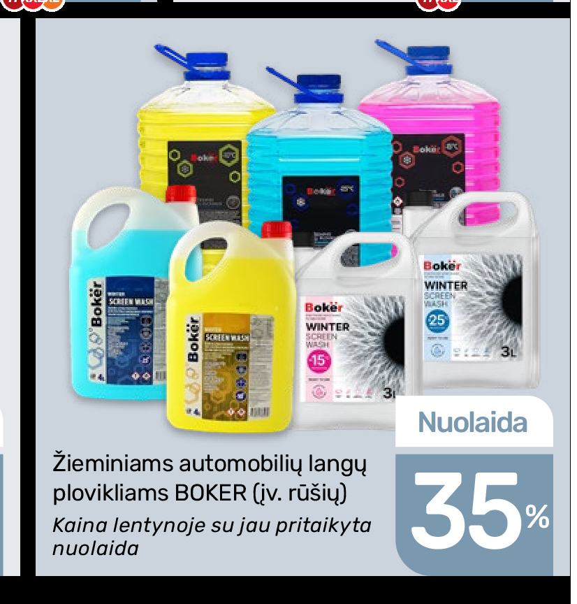 Žieminiams automobilių langų plovikliams BOKER