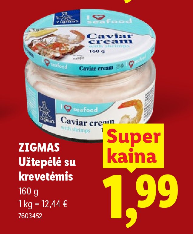 ZIGMAS Užtepėlė su krevetėmis, 160 g