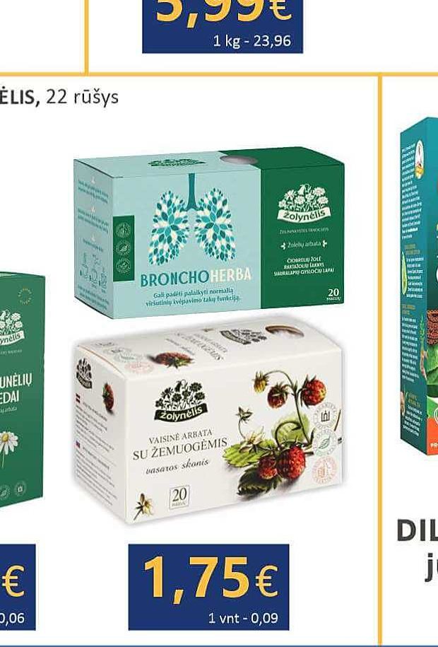 Žolelių arbata BRONCHO HERBA, 20 vnt