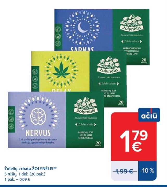 Žolelių arbata ŽOLYNĖLIS, 1 dėž.