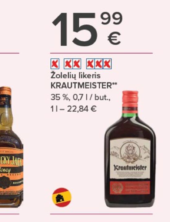 Žolelių likeris KRAUTMEISTER, 0.7 l