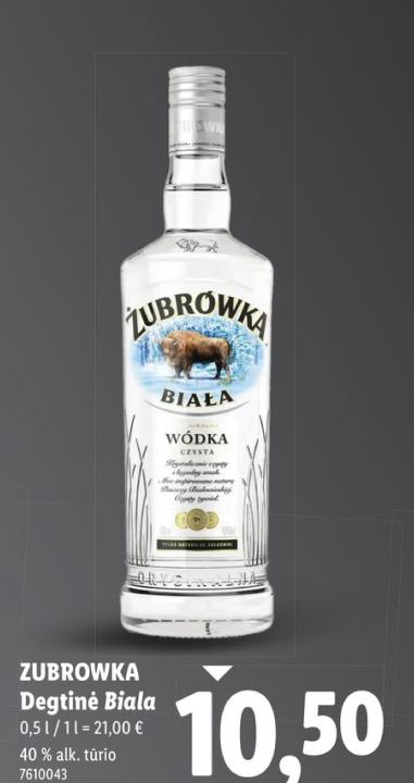 ZUBROWKA Degtinė Biala, 0.5 l