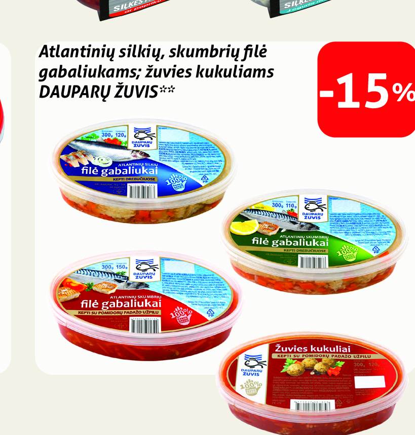 Žuvies kukuliams DAUPARŲ ŽUVIS