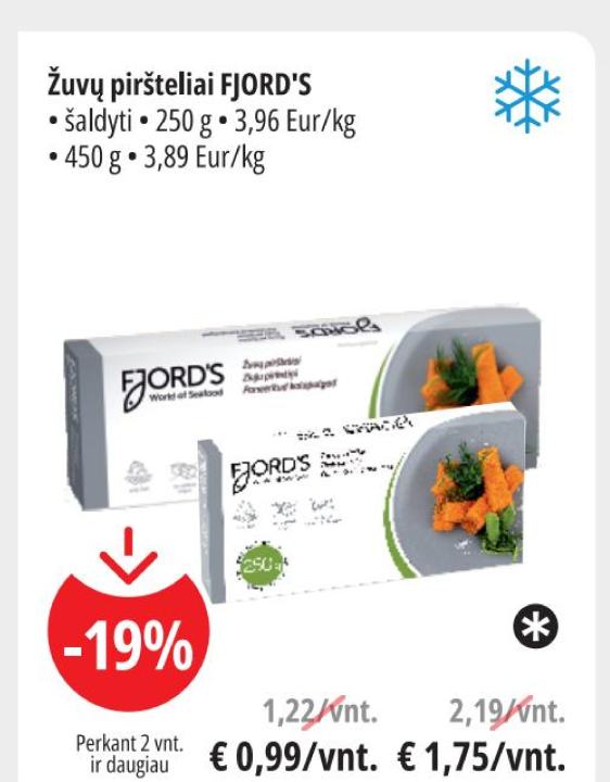Žuvų piršteliai FJORD'S, 250 g