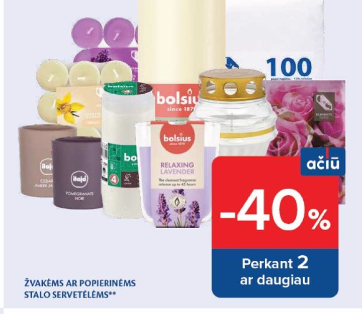 ŽVAKĖMS AR POPIERINĖMS STALO SERVETĖLĖMS