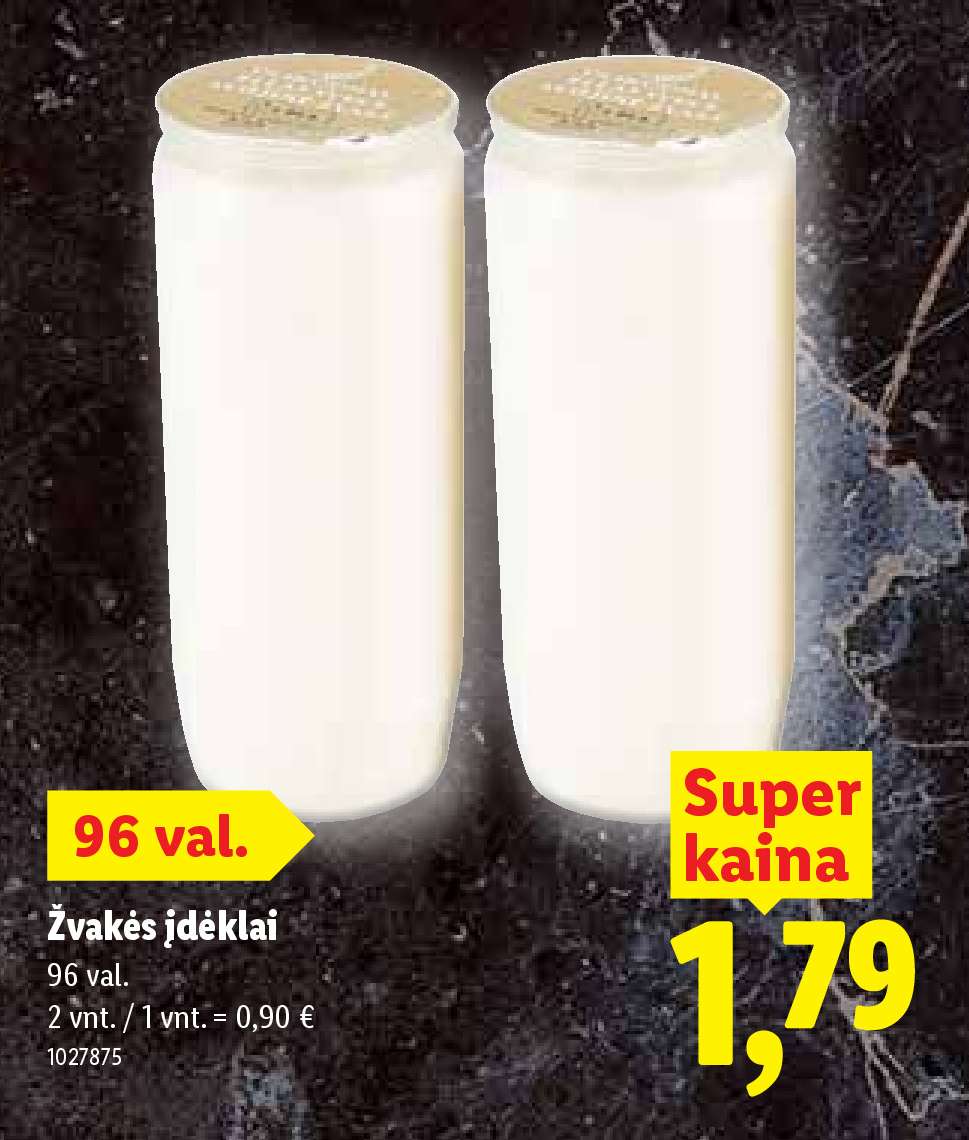 Žvakės įdėklai, 2 vnt